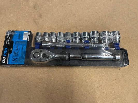 US Pro 1/4" Ratchet and socket set